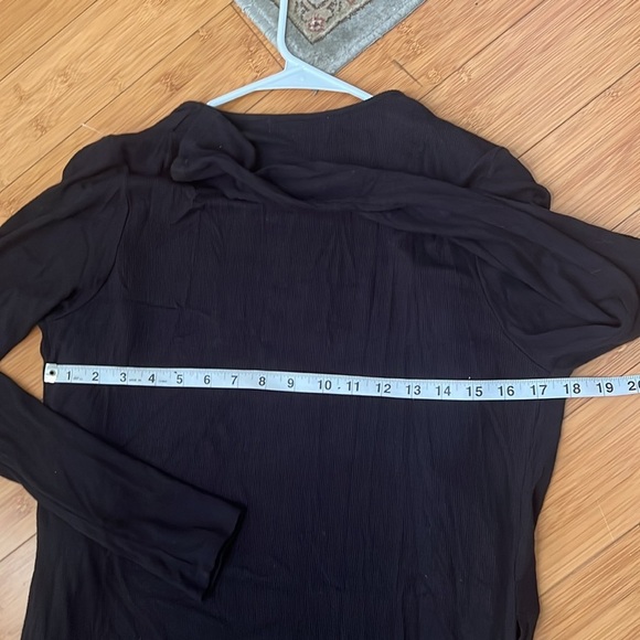 Joah Brown Luna Side Slit Black Rib Knit Cardigan Long Sleeve Women's M/L - Picture 8 of 9